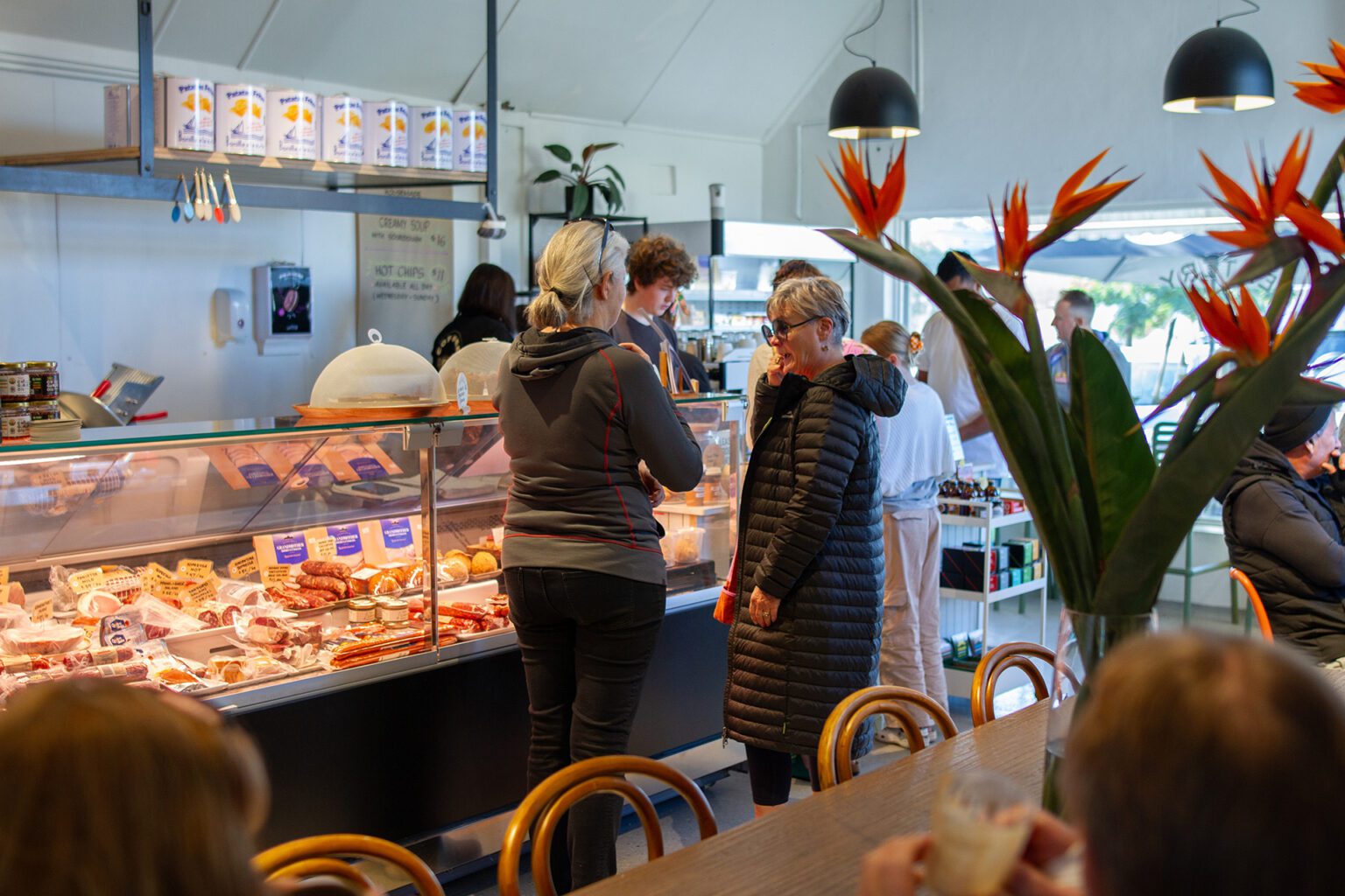Counter and interior of Staple Eatery & Deli